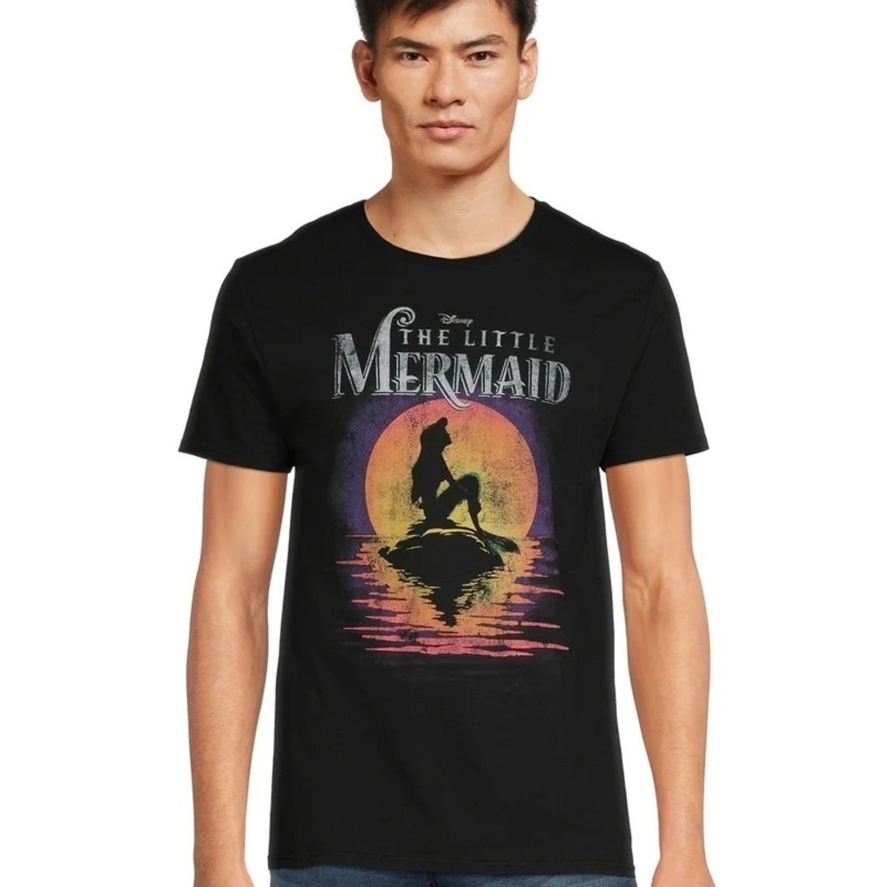 Men’s Disney The Little Mermaid Black T-Shirt Size 2XL - Picture 4 of 7